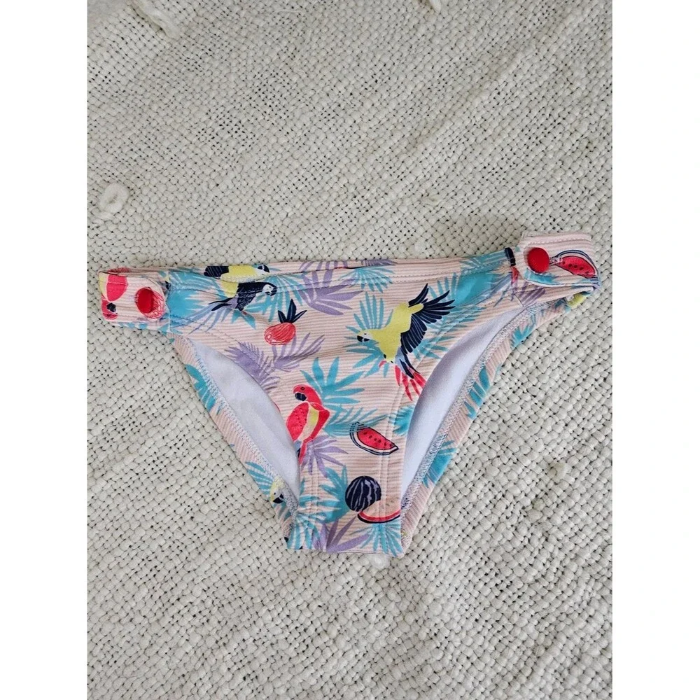 Roxy Kids Pink Tropical Parrot Rashguard Set Size 5